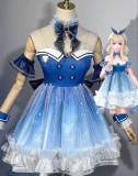 Infinity Nikki Bubbly Voyage Summer Outfit Blue Lolita Dress Cosplay Costume