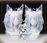 Kaiyari Kaifuku Jutsushi no Yarinaoshi Redo of Healer Setsuna Blue White Ponytails Cosplay Wig