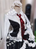 Danganronpa Celestia Ludenberg Lolita Dress Black White Lace Cosplay Costume