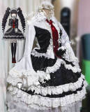 Danganronpa Celestia Ludenberg Lolita Dress Black White Lace Cosplay Costume