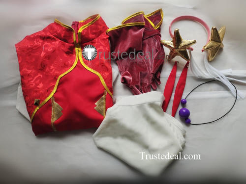 The King of Fighters KOF XV Athena Asamiya Red Cosplay Costume 2