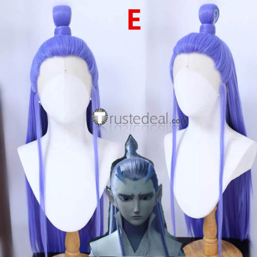 Ne Zha 2 Ao Bing Blue Black Prestyled Lace Front Cospay Wig