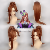 League of Legends LOL Anima Squad Miss Fortune Battle Bunny Aurora Hwei Green Styled Cosplay Wig