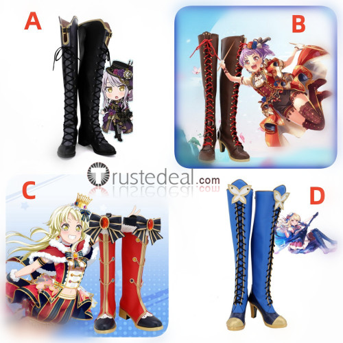 BanG Dream For Lisa-nee Udagawa Ako Minato Yukina Kirigaya Touko Tsurumaki Kokoro Smile Seeker Cosplay Shoes Boots