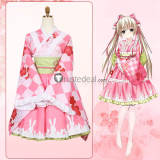 Yosuga no Sora Sora Kasugano Pink Kimono Cosplay Costume
