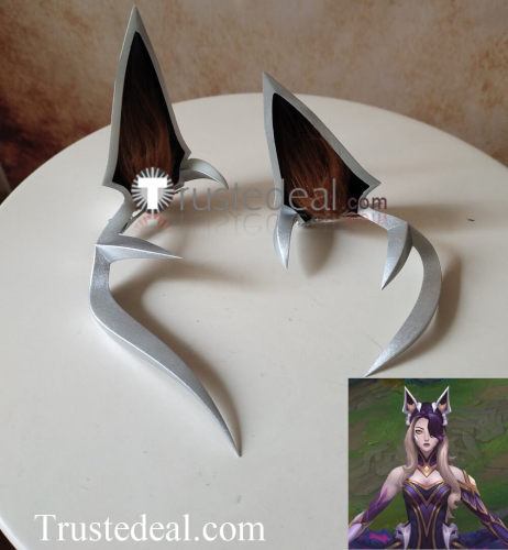 League of Legends LOL Ahri Coven Ears Fingernails Cosplay Props