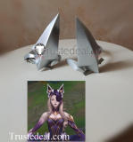 League of Legends LOL Ahri Coven Ears Fingernails Cosplay Props