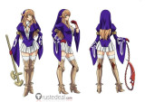 Commission Queen's Blade Sigui Blue Purple Cosplay Costume