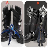 Genshin Impact Il Capitano Ororon Cosplay Black Shoes Boots