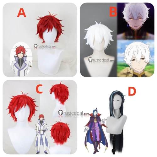 Re Zero Kara Hajimeru Isekai Seikatsu Roswaal L. Mathers Reinhard van Astrea Regulus Corneas White Red Styled Cosplay Wig