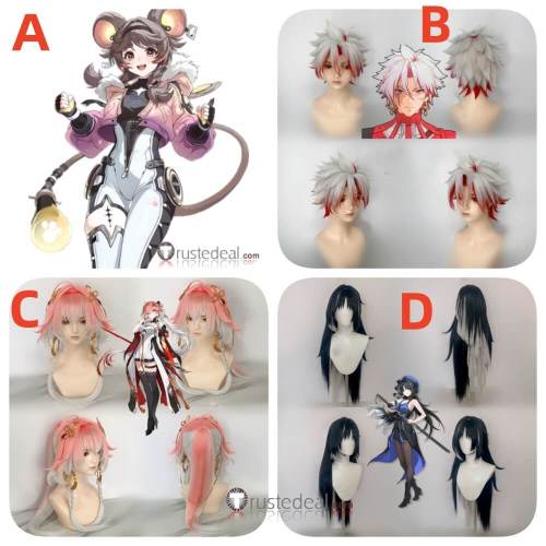 Wuthering Waves Lumi Yangyang Changli Scar Shanghen Styled Cosplay Wig