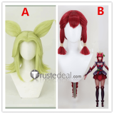 League of Legends LOL The Spark of Zaun Zeri Ears Firefox Ahri Styled Cosplay Wig