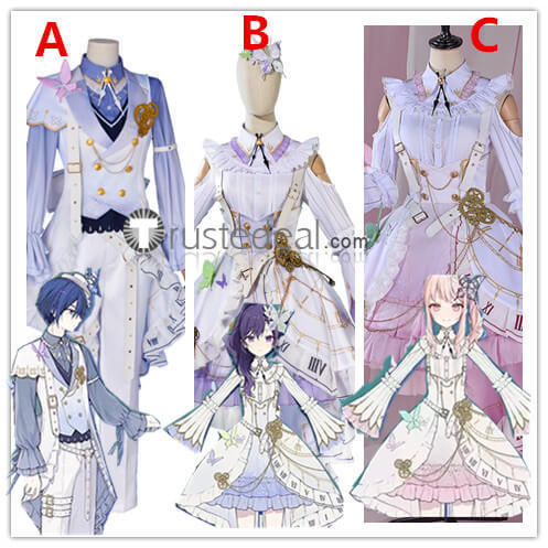 Vocaloid Project Sekai 25ji Nightcord 3rd Anniversary Trail of Butterflies Kaito Akiyama Mizuki Asahina Mafuyu Cosplay Costume