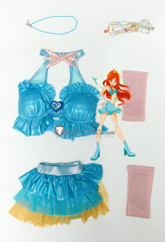 Winx Club Bloom Blue Swimsuit Cosplay Costume