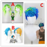 Your Turn to Die Naomichi Kurumada Alice Yabusame Kanna Kizuchi Blue Yellow Green Styled Cosplay Wig