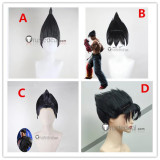 Tekken Jin Kazama and Kazuya Mishima Black Spiky Styled Cosplay Wig