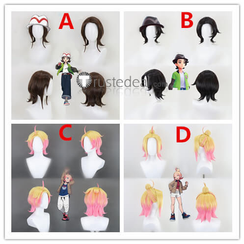 Pokemon Legends Z-A Protagonist Urbain Taunie Pink Black Styled Cosplay Wig