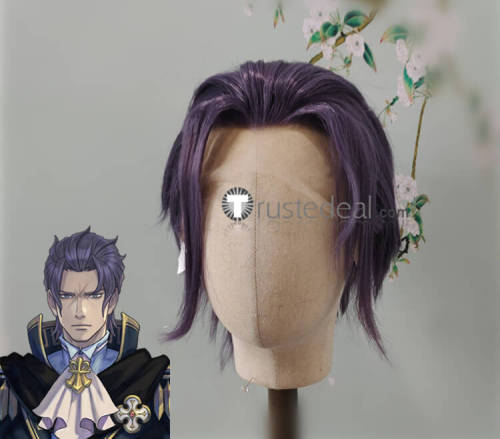 Dai Gyakuten Saiban The Great Ace Attorney Adventures Reaper of the Bailey Barok van Zieks Lace Front Cosplay Wig Purple