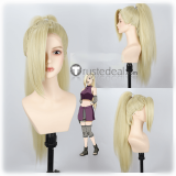 Naruto TenTen Yamanaka Ino Blonde Brown Ponytail Styled Cosplay Wig