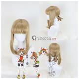 Pokemon Trainer May Haruka Whitney Pink Brown Styled Cosplay Wig