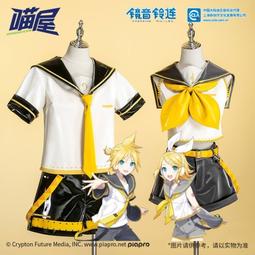 Miaowu Meow House Vocaloid Kagamine Len Rin Leather Cosplay Costume