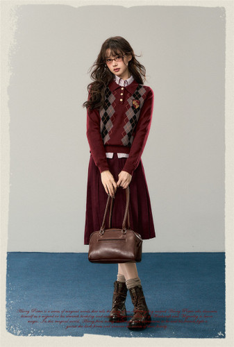 Kyouko & Harry Potter Collaborated Argyle Knitwear