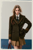 Kyouko & Harry Potter Collaborated Slytherin Hufflepuff Ravenclaw Gryffindor Quilted Wool Suit Coat Jacket