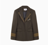 Kyouko & Harry Potter Collaborated Slytherin Hufflepuff Ravenclaw Gryffindor Quilted Wool Suit Coat Jacket