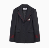 Kyouko & Harry Potter Collaborated Slytherin Hufflepuff Ravenclaw Gryffindor Quilted Wool Suit Coat Jacket
