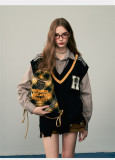 Kyouko & Harry Potter Co-signed Plaid Drawstring Shoulder Backpack