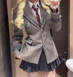 Kyouko & Harry Potter Collaborated Slytherin Hufflepuff Ravenclaw Gryffindor Quilted Wool Suit Coat Jacket
