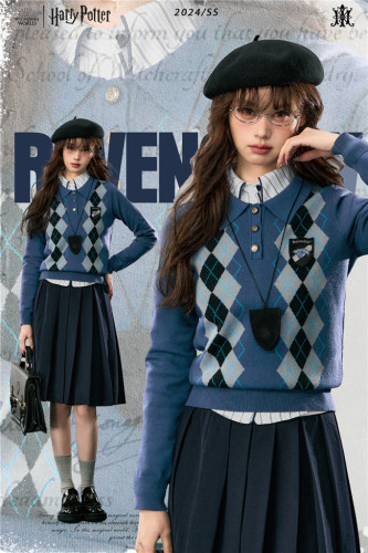 Kyouko & Harry Potter Collaborated Argyle Knitwear