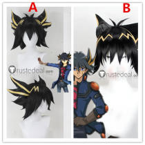 YuGiOh 5DS Yusei Fudo Black Styled Cosplay Wig