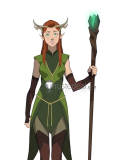 The legend of Vox Machina Keyleth Vax'ildan Vax Brown Orange Styled Cosplay Wig