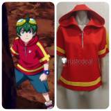 Digimon Universe Appli Monsters Shinkai Haru Red Coat Cosplay Costume
