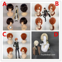 Bungou Stray Dogs Paul Verlaine Osamu Dazai Chuuya Nakahara Blonde Prestyled Cosplay Wig