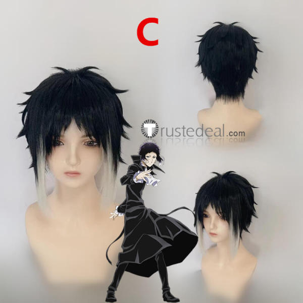 Bungou Stray Dogs Atsushi Nakajima Ryunosuke Akutagawa Grey Black Styled Cosplay Wig