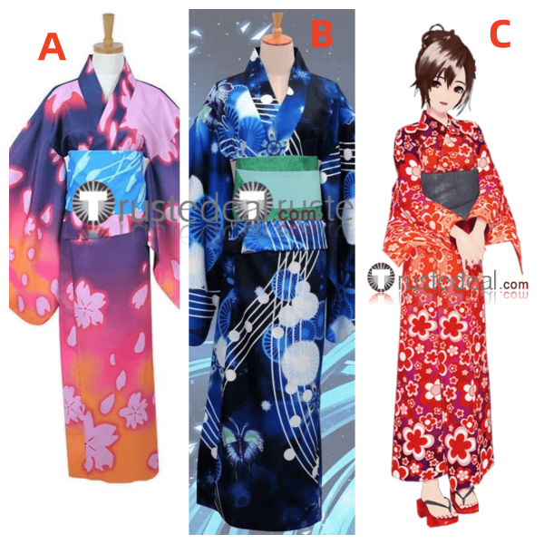 Vocaloid Project DIVA Megurine Luka Hatsune Miku Meiko Yukata Style Kimono Cosplay Costume