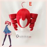 VOCALOID Kasane Teto Red Ponytails Twin Drills Cosplay Wig