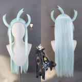 Pokemon Black and White Team Plasma Ghetsis Blue Coral Helena Hex Maniac Purple Styled Cosplay Wig