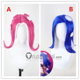 Splatoon 3 Shiver Hohojiro The Cold-Blooded Bandit Agent 8 Octoling Pink Blue White Styled Cosplay Wig