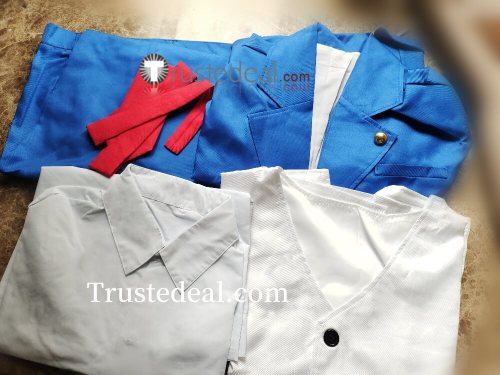Gyakuten Saiban 4 Apollo Justice Ace Attorney Phoenix Wright Blue Cosplay Costumes