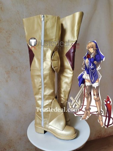 Commission Queen's Blade Sigui Gold Cosplay Shoes Boots