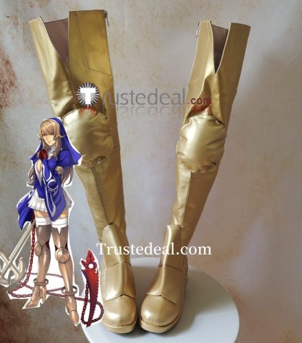 Commission Queen's Blade Sigui Gold Cosplay Shoes Boots