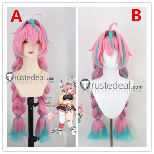 Genshin Impact Varesa Pink Styled Cosplay Wig