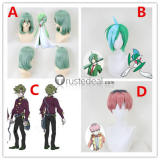 Pokemon Scarlet and Violet Gym Leader Brassius Ortega Gallade Gardevoir Gijinka Pink Green Styled Cosplay Wig