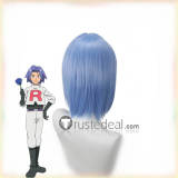 Pokemon Team Rocket James Jessie Pink Purple Blue Styled Cosplay Wig