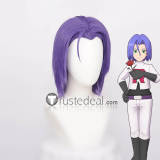 Pokemon Team Rocket James Jessie Pink Purple Blue Styled Cosplay Wig