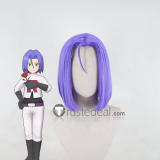 Pokemon Team Rocket James Jessie Pink Purple Blue Styled Cosplay Wig