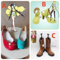 Pokemon Serena Elesa Yellow Brown Cosplay Boots Shoes